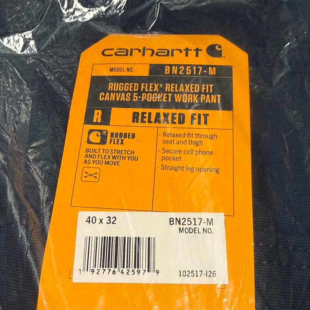 Carhartt Rugged Relaxed Fit Flex Canvas Pants - Navy Blue